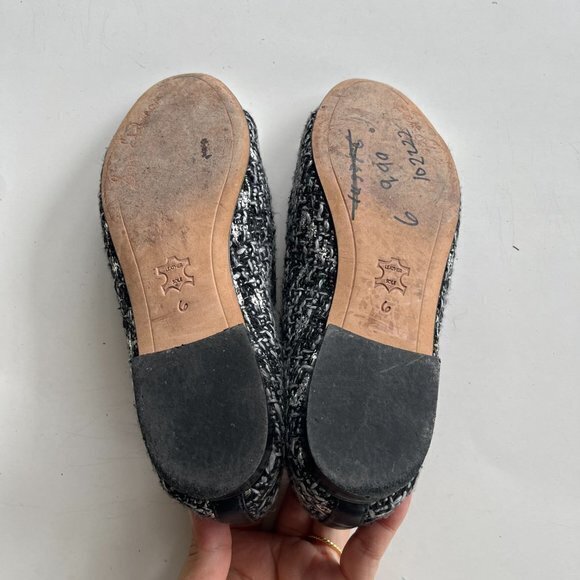 Sam Edelman 'Sara' multi-colored fabric round cap toe bow ballet flats Womens 6 - Picture 4 of 4